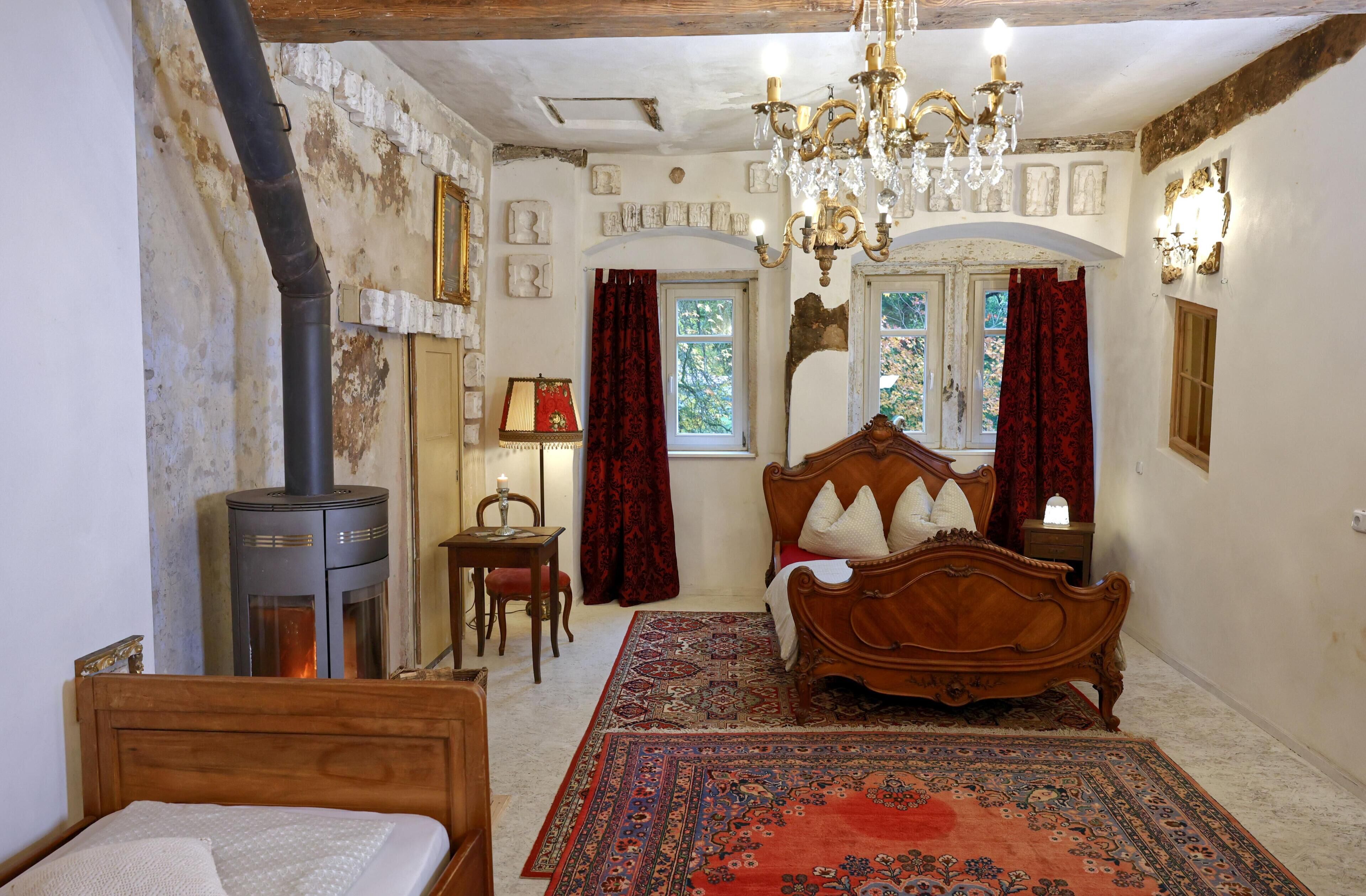 Das Highlight von Schloss Weitersroda: das herrliche Dopplebett