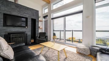 Télévision, cheminée