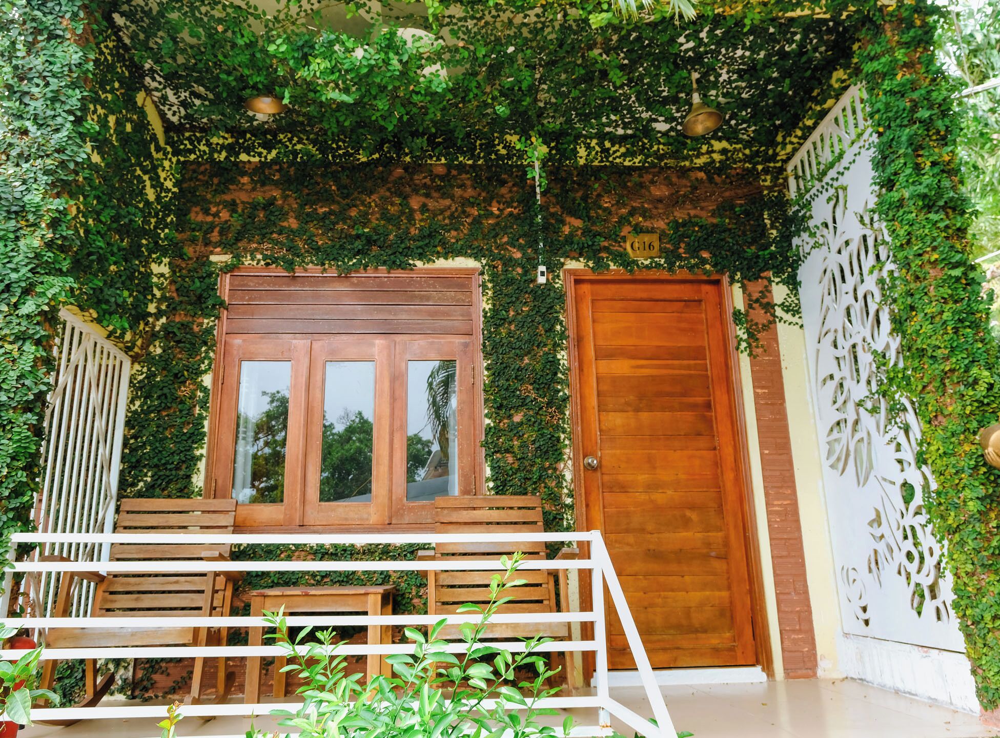 Deluxe kamer, 1 kingsize bed, uitzicht op tuin | Terras