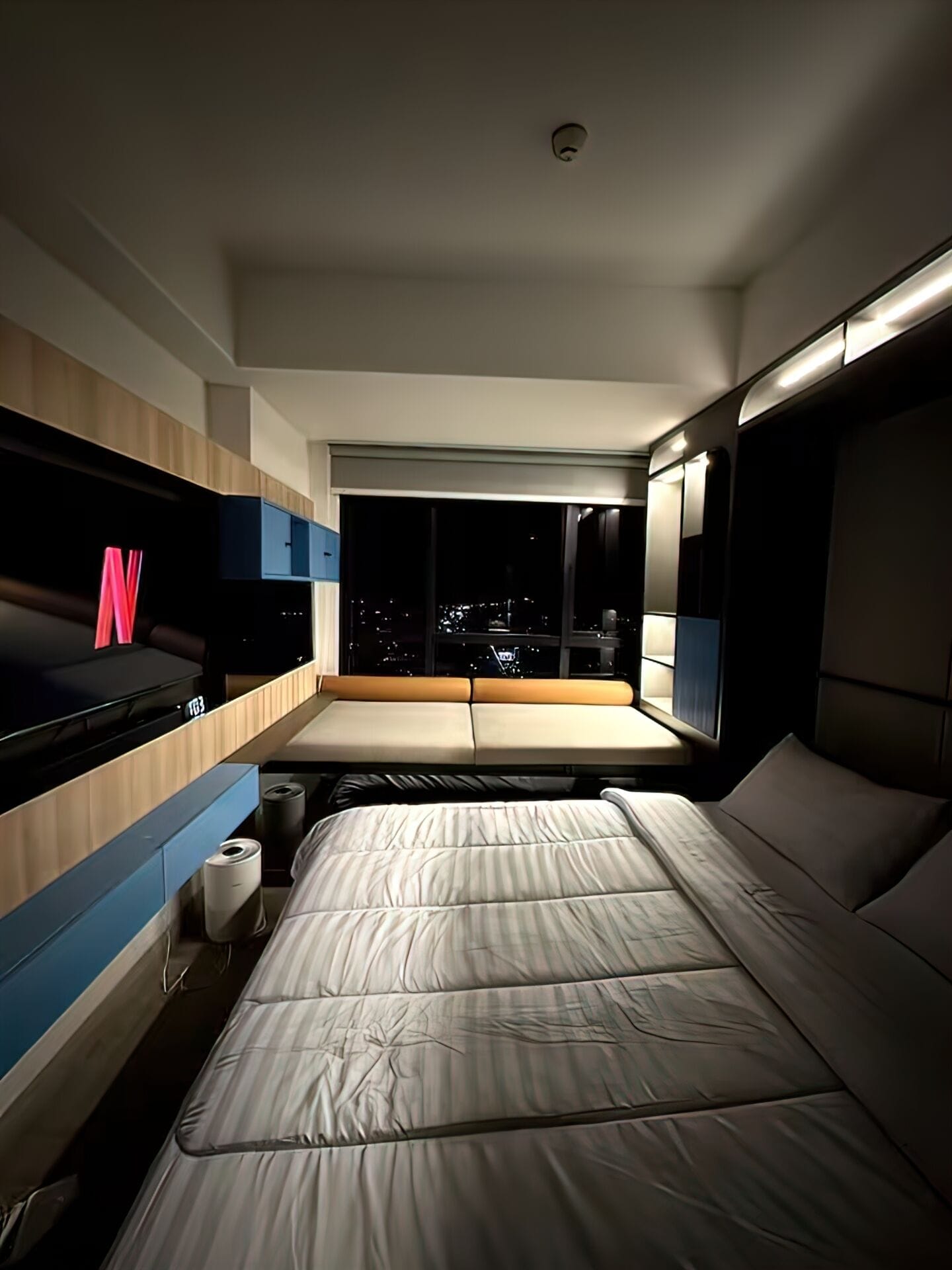 Studio Supérieur, 1 grand lit, cuisine, vue ville