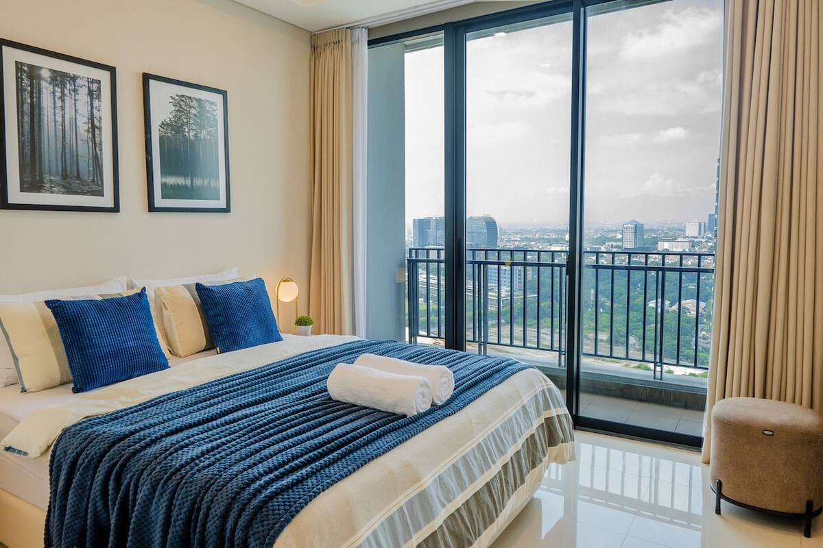 Deluxe Apartment, 1 Bedroom, Balcony, City View | 2 bedrooms, minibar, desk, laptop workspace
