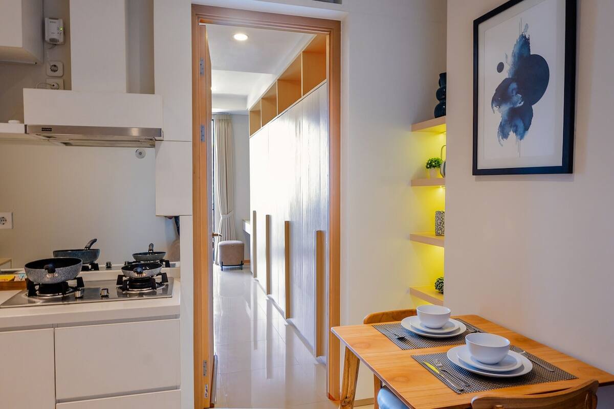 Superior Apartment, 1 Bedroom, Kitchen, City View | 2 bedrooms, minibar, desk, laptop workspace