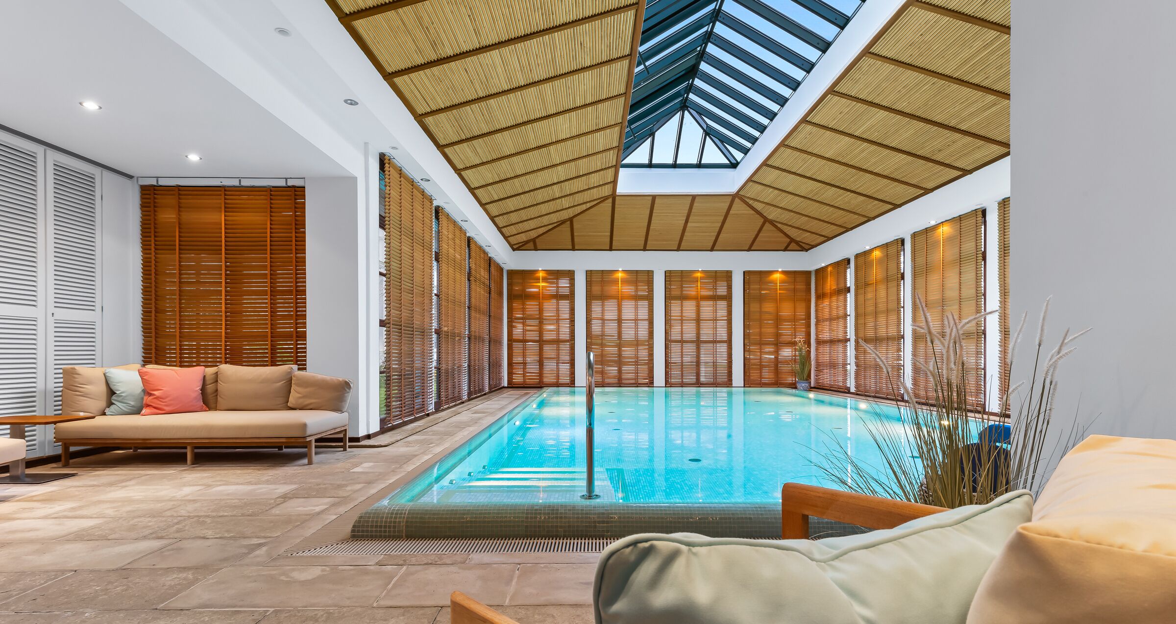 Indoor pool, a heated pool