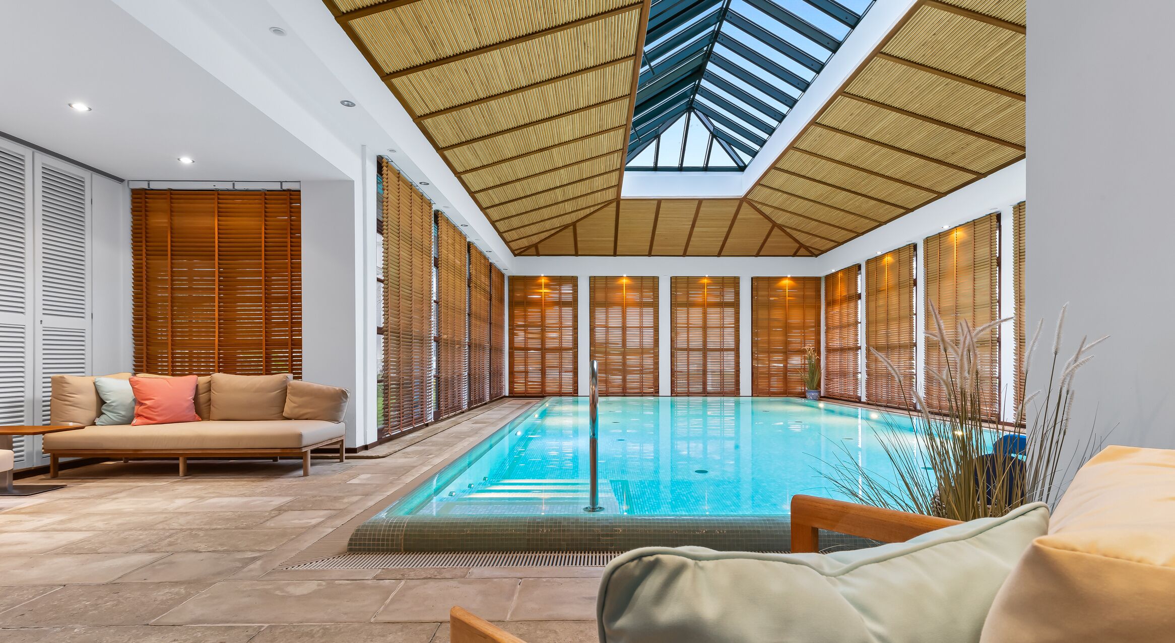 Indoor pool, a heated pool