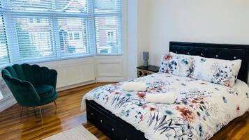 2 bedrooms, iron/ironing board, travel crib, WiFi