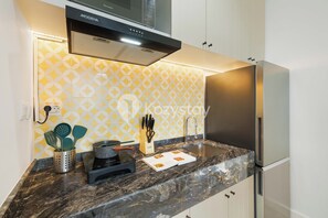 Apartamento, 2 quartos, vista para a cidade | Cozinha privada