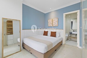 Apartemen, 2 kamar tidur, pemandangan kota | 2 kamar tidur, setrika/meja setrika, dan Wi-Fi gratis