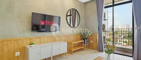 Lägenhet - 2 sovrum - utsikt mot staden | Vardagsrum