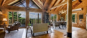 Luxury Lakeview Retreat | Hot Tub, Firepit & 3 Decks with Stunning Fall Views