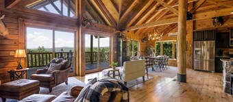Luxury Lakeview Cabin – Hot Tub, Firepit & 3 Decks w/ Winter Views