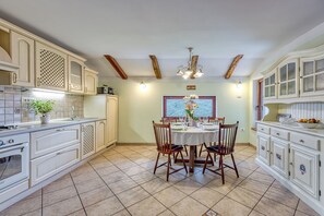 Family Apartment, 2 Bedrooms, Mountainside (Apartment Marta With Emerald Soca) | Private kitchen | Fridge, oven, stovetop, dishwasher