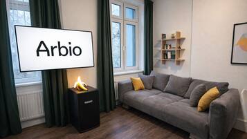 Superior-huoneisto | 1 makuuhuone, työpöytä, silitysrauta/-lauta, ilmainen Wi-Fi