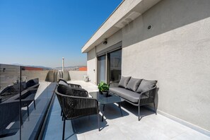 Panoramic Apartment, City View | Terrace/patio - Acropolis View - Stylish City Penthouse (Athens)