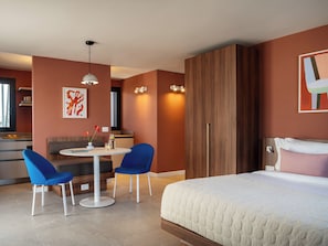 Estúdio grand, cozinha (& Terrace) | 1 quarto, roupas de cama premium, edredons de pluma, cofres nos quartos