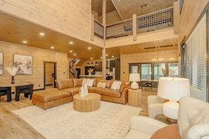 TV, fireplace, video games