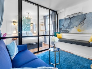 Appartement, vue ville | Coin séjour