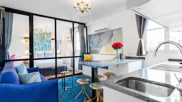 Apartment, City View | Living area | Offices