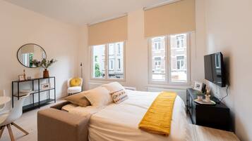 1 bedroom, internet, bed sheets