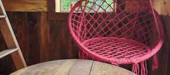 1 of 2 Enchanting 1 room cabins in Shapleigh, ME located on sloaping forest land