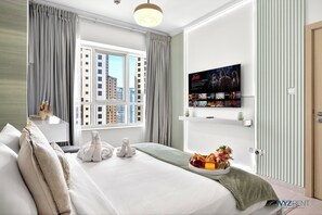 Lägenhet Standard - utsikt mot stranden | 1 sovrum, värdeförvaringsskåp på rummet och ljudisolering