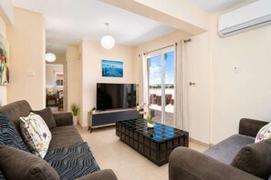 TV, offices - 2BR Apartment with Pools - Maketta by Premier (Paralimni)