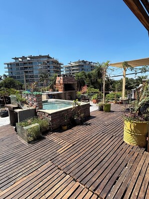 Terrace/patio - 3-bedroom apartment in lovely Posadas with AC, WiFi. Enjoy your stay (Posadas)