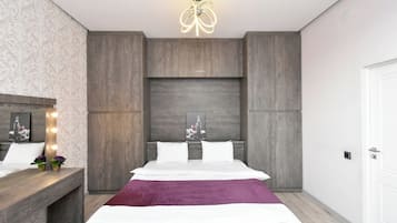 1 bedroom, blackout curtains, iron/ironing board, free WiFi