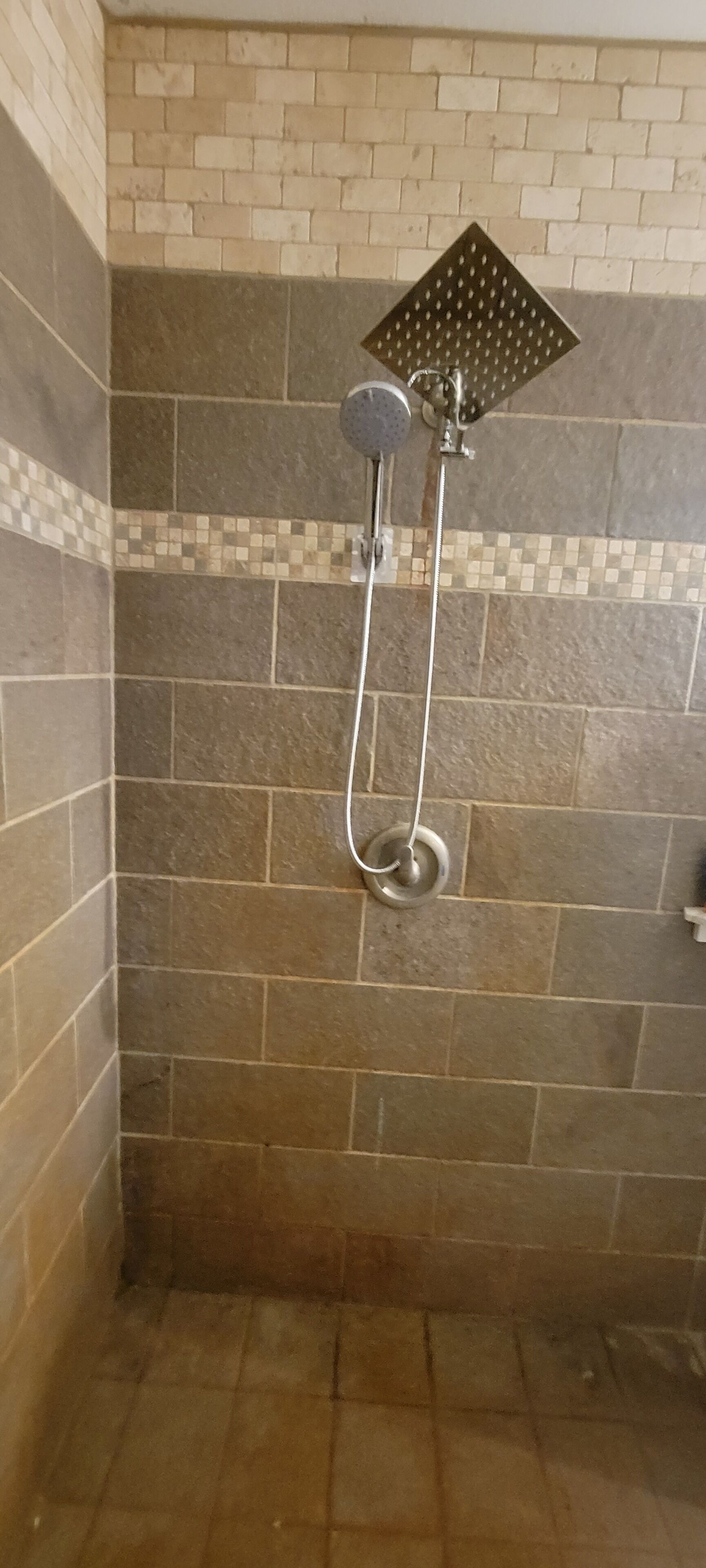 Douche, serviettes fournies, papier toilette