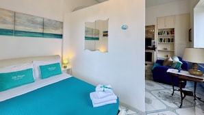 Apartemen | 2 kamar tidur, kedap suara, Wi-Fi gratis, dan seprai linen
