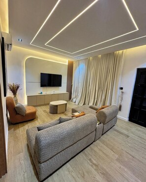 Economy Apartment, Balcony, City View | Living area - D31 Residency by Elianaelio Hotels (Uyo)