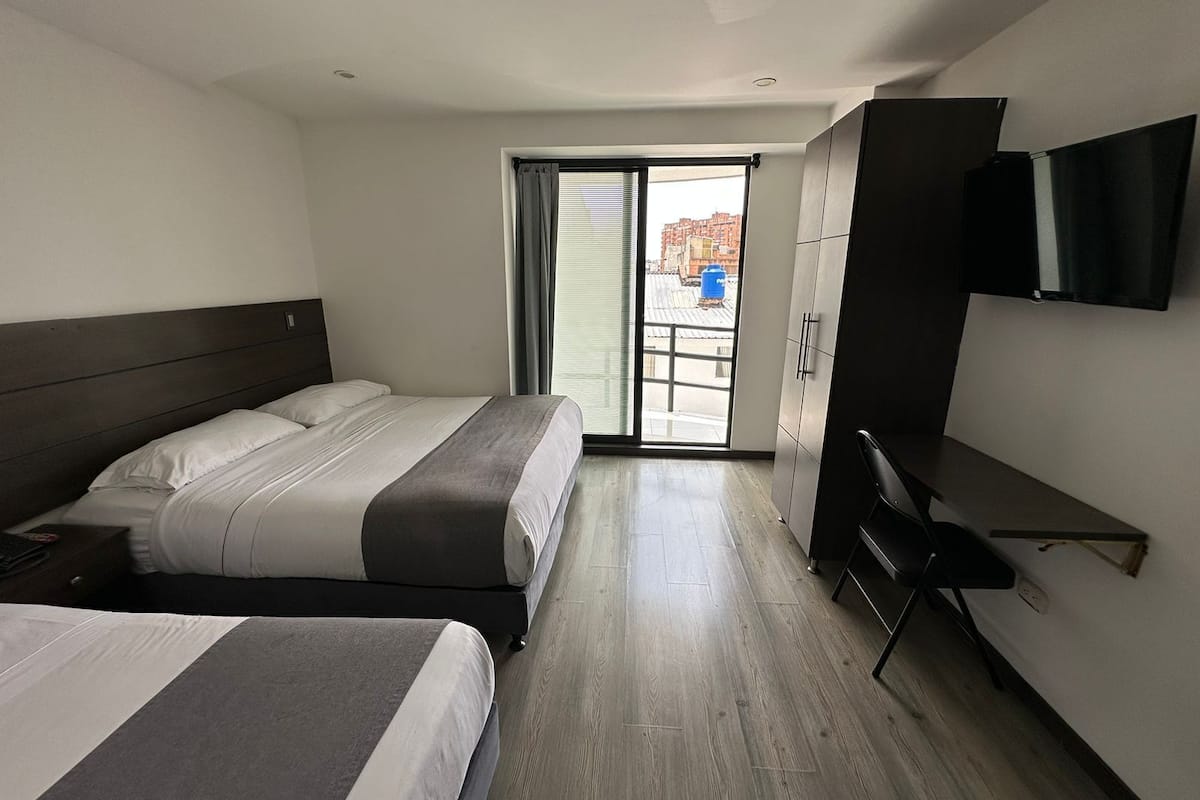 Desk, blackout curtains, iron/ironing board, free WiFi