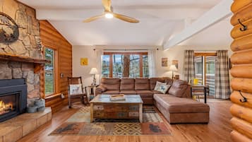 Fernseher, Kamin, DVD-Player