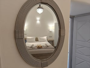 1 bedroom, desk, iron/ironing board, travel cot