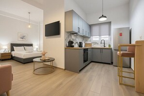 1 slaapkamer, een strijkplank/strijkijzer, wifi, beddengoed