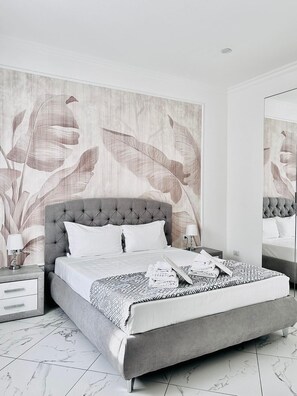 2 室のベッドルーム、アイロン / アイロン台、WiFi、ベッドシーツ