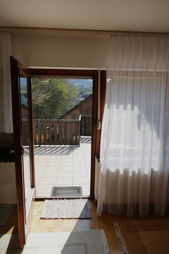 Haus am Röthel, on the edge of the Black Forest with a view of the Rhine plain.