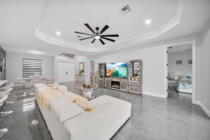 Smart TV, ping pong, books