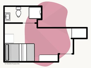 Floor plan - Camden | Room B4 - Studio Apartment, Sleeps 2 (London)