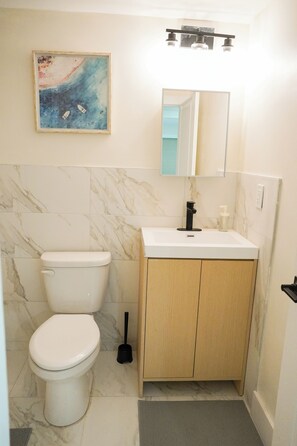 Towels, soap, toilet paper