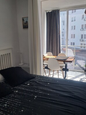 1 bedroom, desk, iron/ironing board