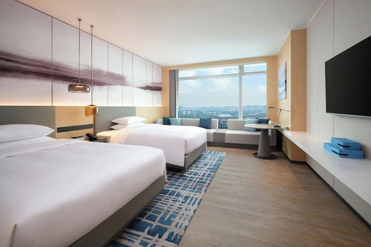 Classic Room, 2 Double Beds, Non Smoking, City View | 1 bedroom, down comforters, minibar, in-room safe