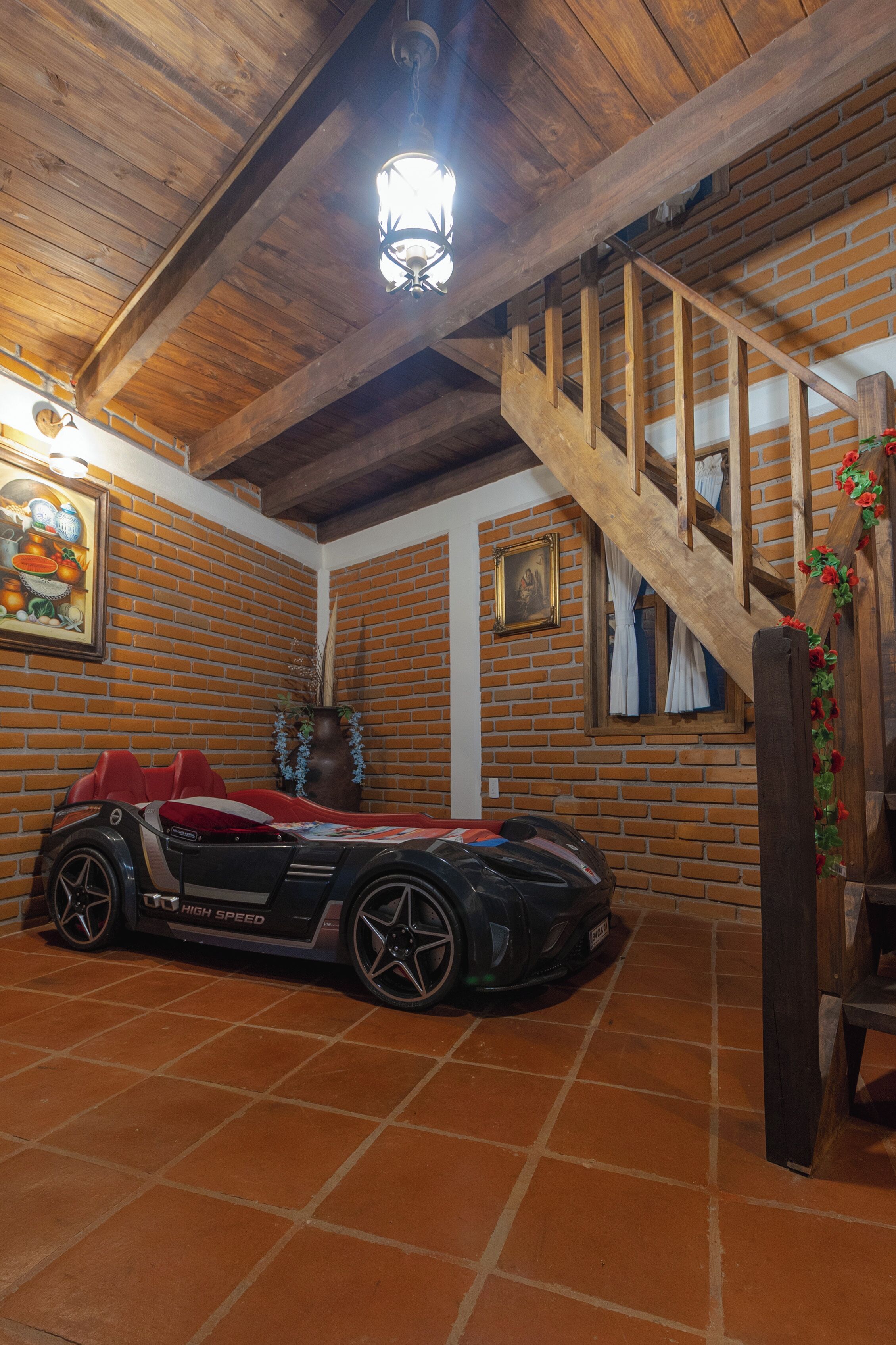 Junior-Ferienhaus, Terrasse, Blick auf den Innenhof | 2 Schlafzimmer, Allergikerbettwaren, Daunenbettdecken