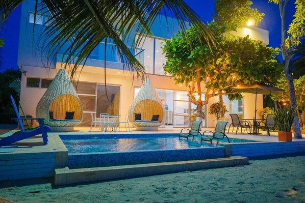 A szálláshely homlokzata