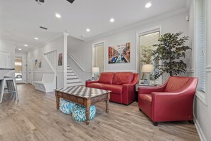 Family House, 4 Bedrooms, Balcony, Beachside | Living area - Panama City Beach Home (Panama City Beach)