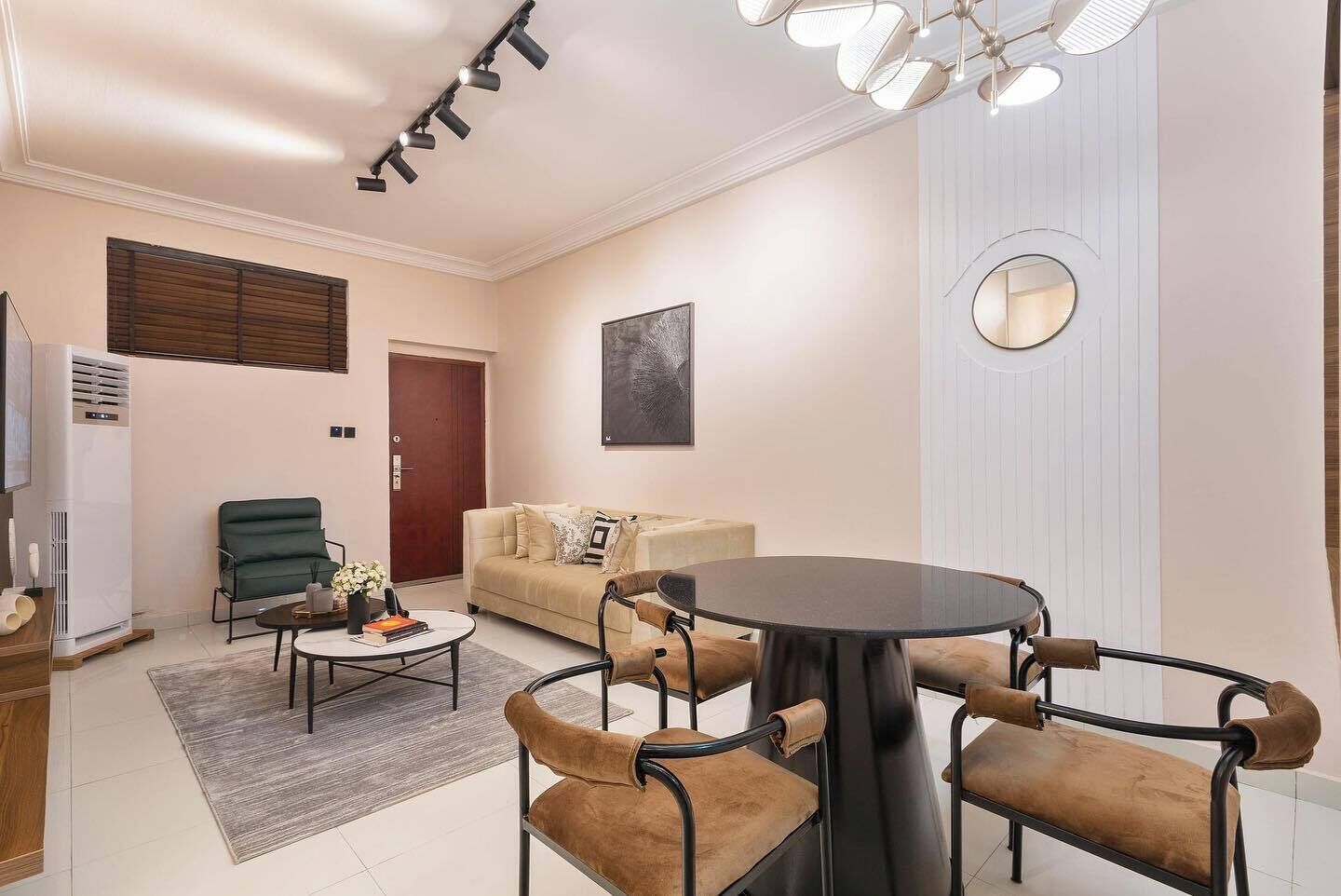 Economy Apartment, Balcony, City View | Dining room