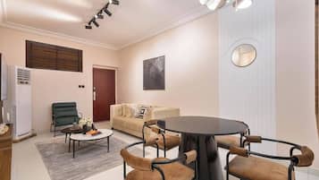 Economy Apartment, Balcony, City View | Dining room