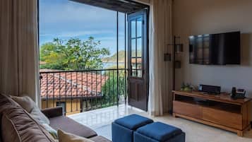 Villa, balcone, vista oceano | Area soggiorno