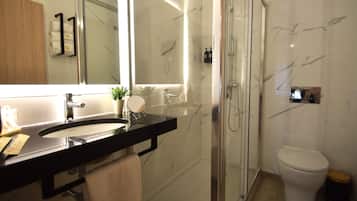 In-room safe, desk, laptop workspace, blackout curtains