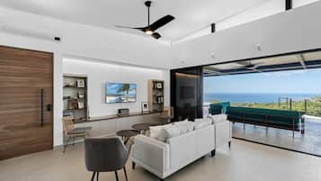 Maison, vue océan | Coin séjour