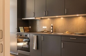 Superior Apartment | Private kitchen | Fridge, oven, dishwasher, electric kettle